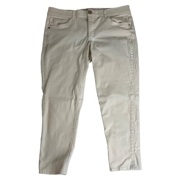 Democracy Women's Capris Pants "Ab Technology" 16 White Cotton - Picture 1 of 6